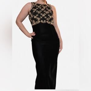 90s velvet maxi dress